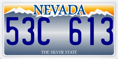 NV license plate 53C613