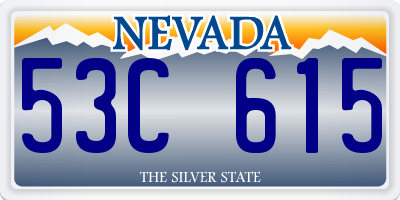 NV license plate 53C615