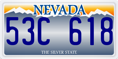 NV license plate 53C618