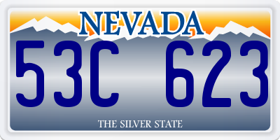 NV license plate 53C623