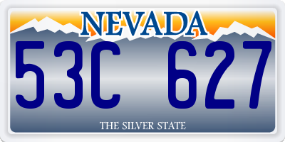 NV license plate 53C627