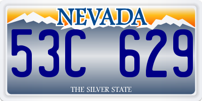 NV license plate 53C629