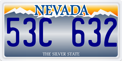 NV license plate 53C632
