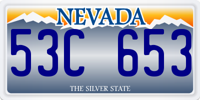 NV license plate 53C653