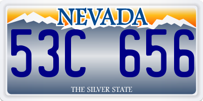 NV license plate 53C656