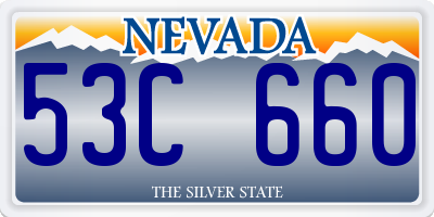 NV license plate 53C660