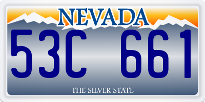 NV license plate 53C661
