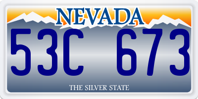 NV license plate 53C673