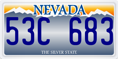 NV license plate 53C683
