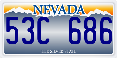 NV license plate 53C686