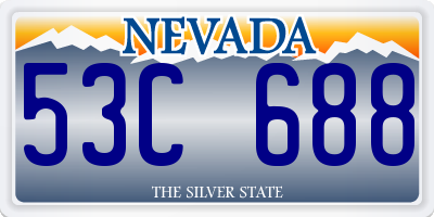 NV license plate 53C688