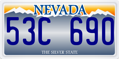 NV license plate 53C690