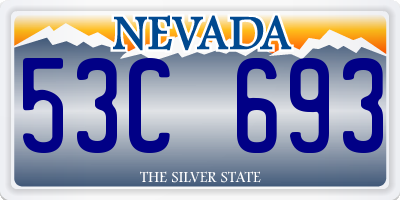 NV license plate 53C693