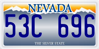 NV license plate 53C696