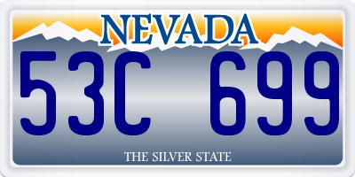 NV license plate 53C699