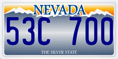 NV license plate 53C700