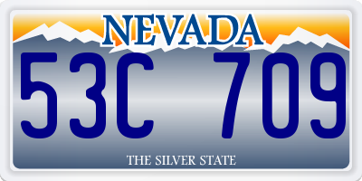 NV license plate 53C709