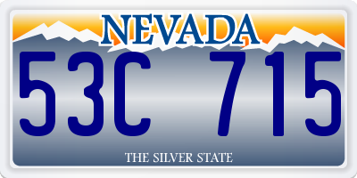 NV license plate 53C715