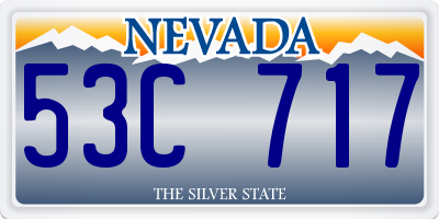 NV license plate 53C717