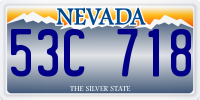 NV license plate 53C718