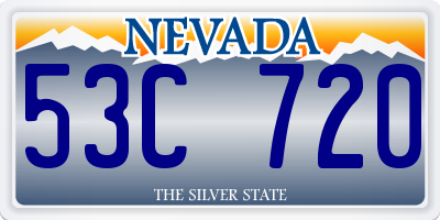 NV license plate 53C720