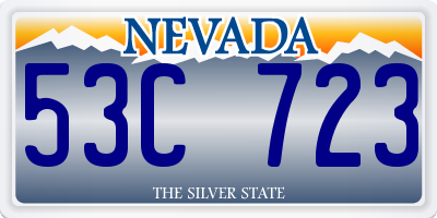 NV license plate 53C723