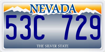 NV license plate 53C729