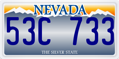 NV license plate 53C733