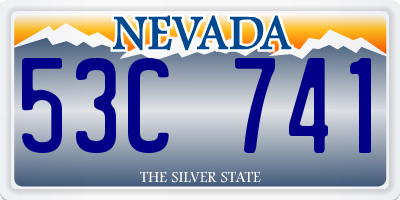 NV license plate 53C741