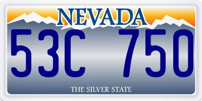 NV license plate 53C750