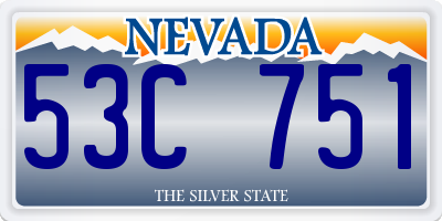 NV license plate 53C751