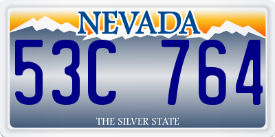 NV license plate 53C764