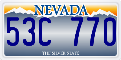 NV license plate 53C770