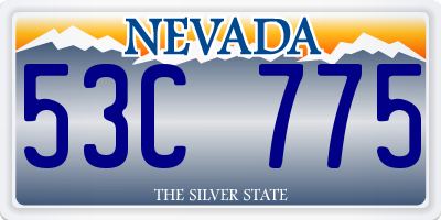 NV license plate 53C775