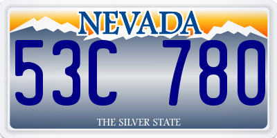 NV license plate 53C780