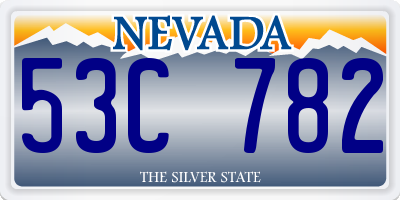 NV license plate 53C782