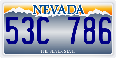 NV license plate 53C786