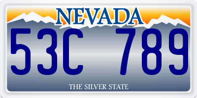 NV license plate 53C789