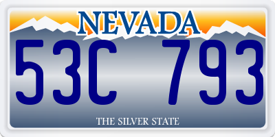 NV license plate 53C793