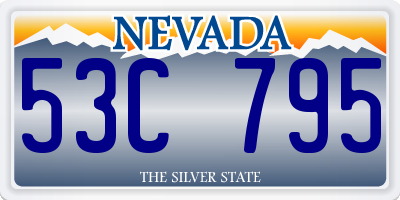 NV license plate 53C795