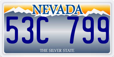 NV license plate 53C799