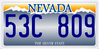 NV license plate 53C809