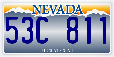NV license plate 53C811