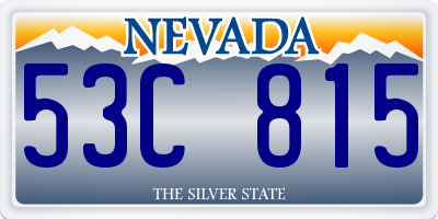 NV license plate 53C815