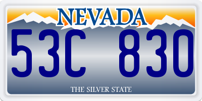 NV license plate 53C830