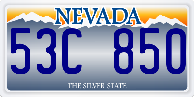 NV license plate 53C850