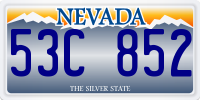 NV license plate 53C852