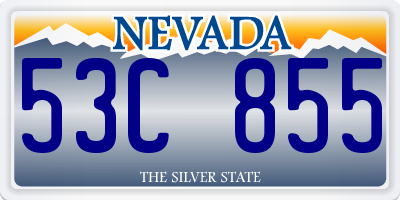 NV license plate 53C855