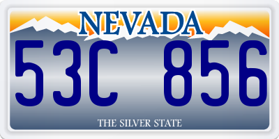 NV license plate 53C856