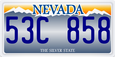 NV license plate 53C858